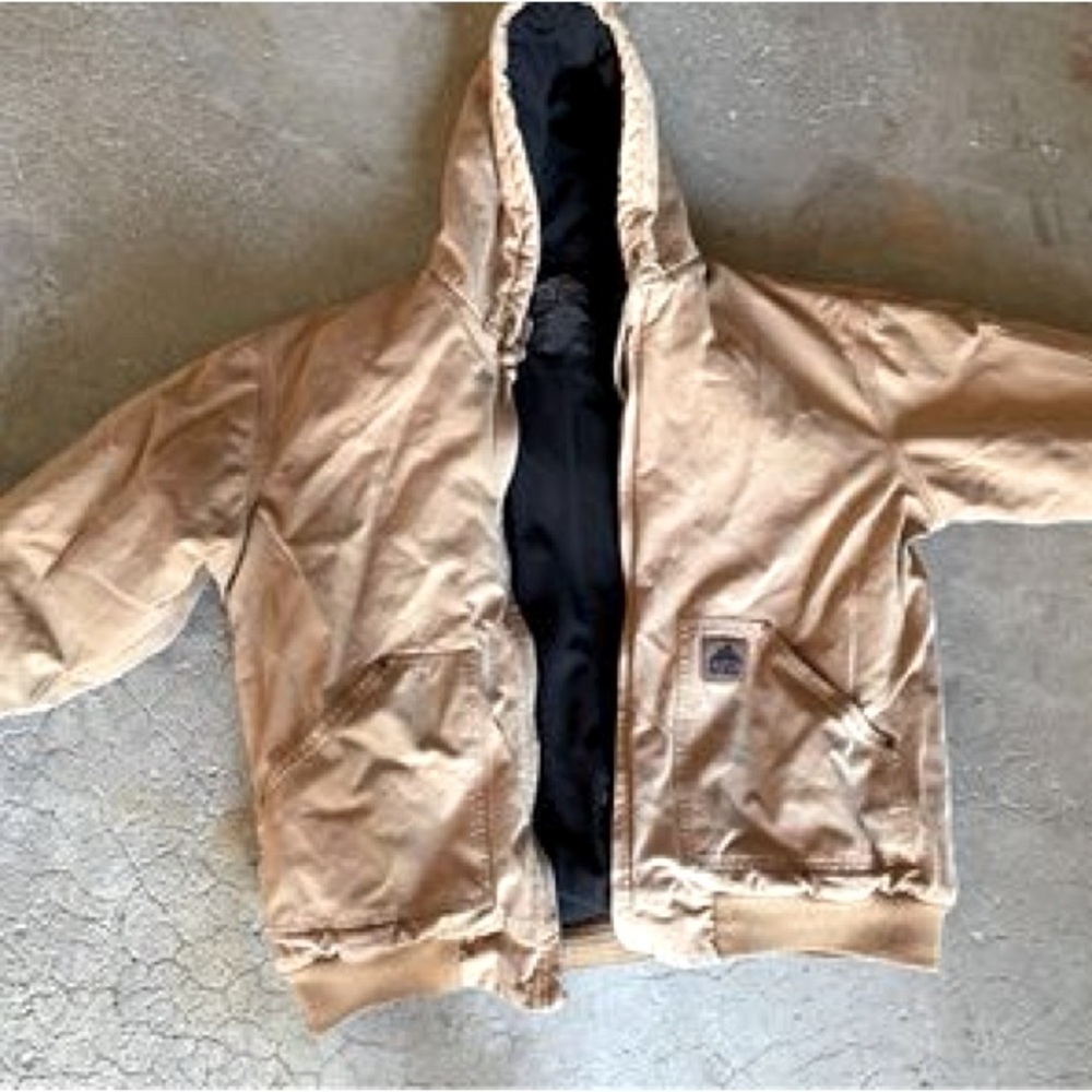 Old Mill Work Wear Canvas Chore Coat Fleece Lined Heavy Jacket Men 2XL Brown